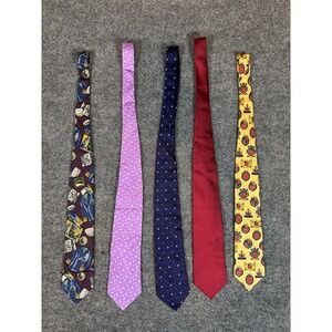 Brooks Brothers Silk Tie Lot Mens Classic Print Made USA England Italy Nautical
